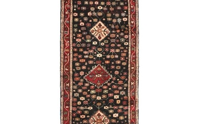 Hand-knotted Vintage Wool 3X9 Boho Farmhouse Oriental Runner Rug Hallway Carpet