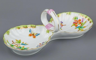 Herend Queen Victoria Double Shell Shaped Dish