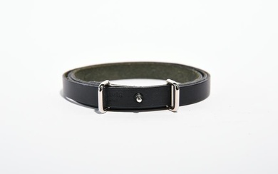 Hermes Api II Bracelet in Black Swift Leather