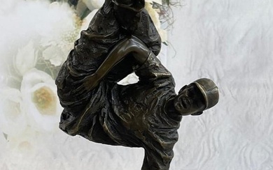 Hip Hop Breakdancer Bronze Metal Statue