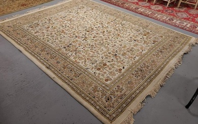 INDIAN HAND KNOTTED WOOL RUG - 8' X 10'4"