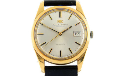 IWC - a yellow metal wrist watch, 36mm.