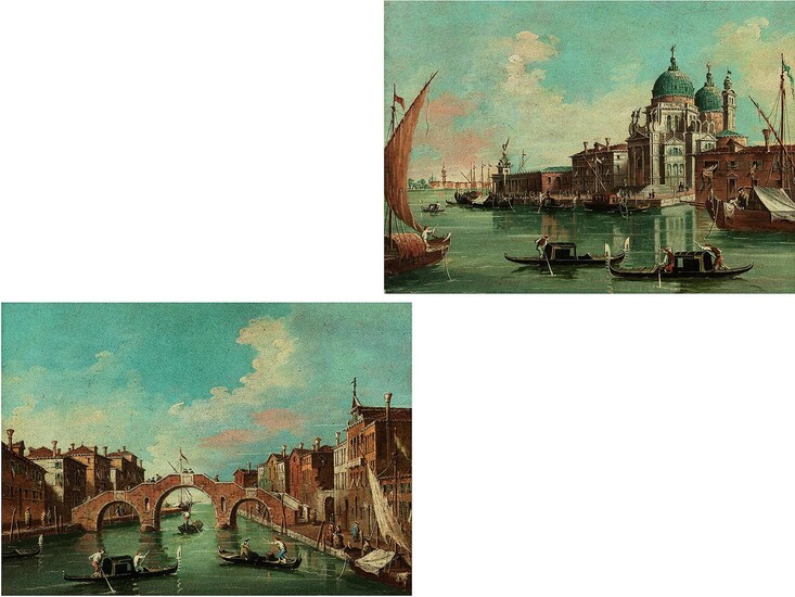 Italienischer Maler des 19. Jahrhunderts, Nachfolge des Francesco Guardi, 1712 – 1793, ANSICHTEN VON VENEDIG