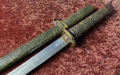 Japanese Samurai type sword with 28 1/2 inch slightly...