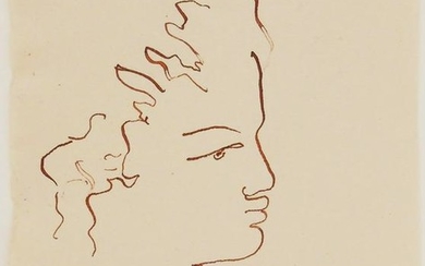 Jean Cocteau (1889-1963) Ink Sketch, 1938