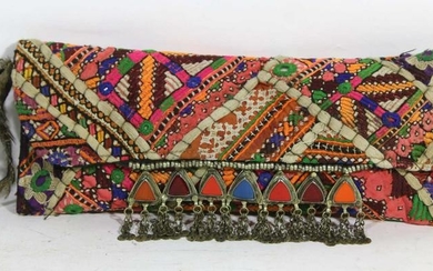 KAY JAY COLLECTION SILK EMBROIDERED EVENING BAG