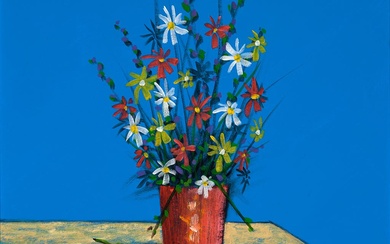 KYM HART (1965 - ) Floral Study oil on canvas...