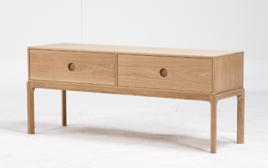 Kai Kristiansen. Chest of drawers / entrance table, model Entré 1D - 2 drawers, white oiled oak