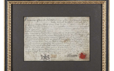LORD SPENCER, c. 1812 A manuscript legal document...