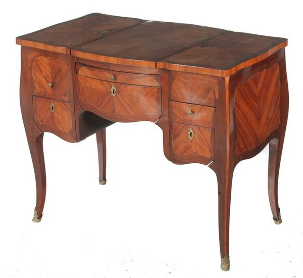 LOUIS XV STYLE DRESSING TABLE WITH MARQUETRY INLAY