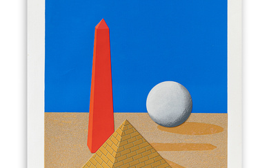 LUCIO DEL PEZZO (1933-2020) - Selex piramide, obelisco e sfera, 1994