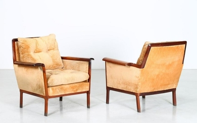 LUIGI SCREMIN Attributed Pair of armchairs.