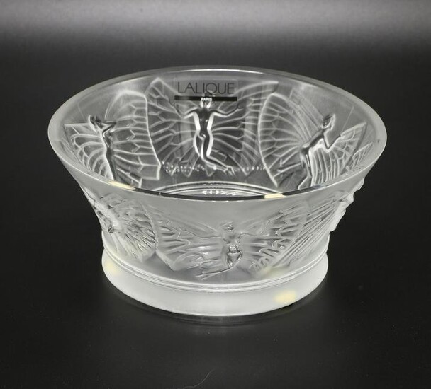 Lalique France Crystal Angel Bowl