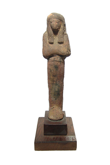 Large Egyptian terracotta ushabti, Late New Kingdom