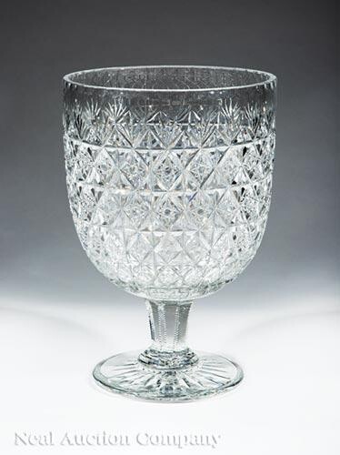 Large English Cut Glass Vase