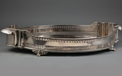 Large Silverplate Gallery Tray