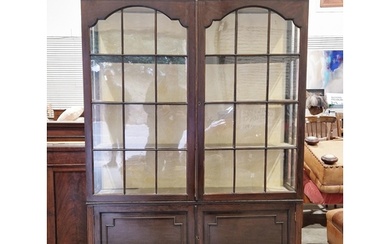 Large late 19th/early 20th century mahogany display cabinet ...