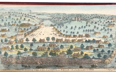 Lawrence, A. B. (attributed to) | The earliest first-hand bird's-eye view of Austin, Texas