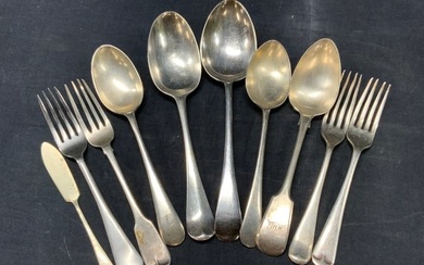 Lot 10 STERLING Silver & Plated Utensils