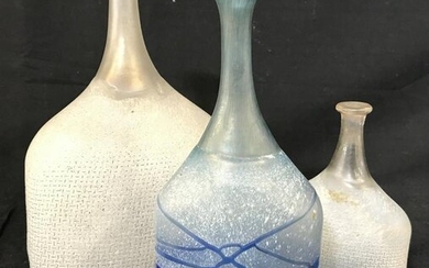 Lot 3 Signed BERTIL VALLIEN Roman Glass Bottles