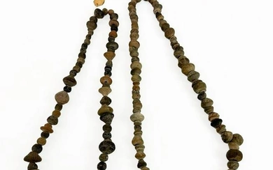 Lot of 2 Pre Columbian Pottery / Stone Bead Necklaces