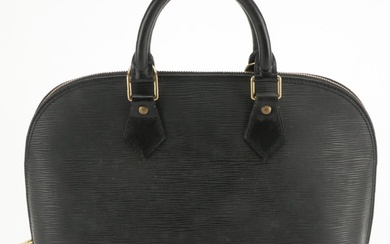 Louis Vuitton Alma PM Handbag in Black Epi Leather