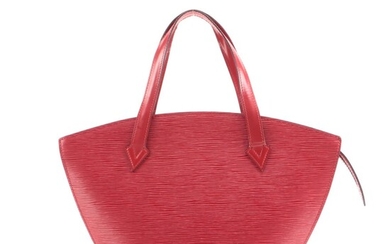Louis Vuitton Saint Jacques PM Bag in Castilian Red Epi and Smooth Leather