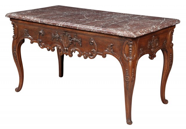 Louis XV Walnut Console Table attributed to Pierre Hache