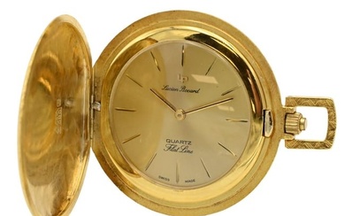 Lucien Piccard 14K Yellow Gold Closed Face Pocket Watch