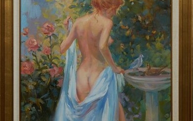 Lynn Gertenbach (1948-, California), "Nude at the