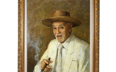 M. HARUTYUNYAN: Portrait of Avo Uvezian - Painting