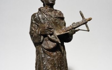 MARC-EDMOND JACQUIN (1901-?) " Oriental musician " Bronze...