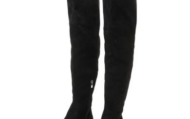Marc Fisher "Jet2" Over-the-Knee Boot in Black Fabric