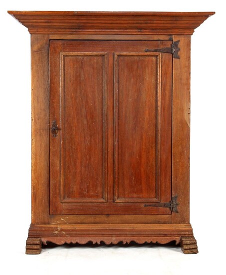 (-), Solid oak cabinet with panel door and...