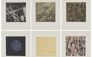Matthew Radford, British b.1953 Newsreel, 2003; six etchings in colours, all signed and dated in pencil, and numbered A/P 7/11, sheet 38 x 33 cm (unframed) (ARR) (6) Note: The Metropolitan Museum of Art, New York has a set of these prints in their...