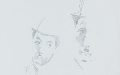 Michael Ayrton (British, 1921-1975) Portrait studies of Charlie Chaplin unframed,...