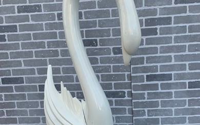 Mid Century Ceramic Swan Sculpture