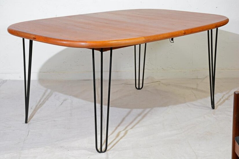 Mid Century Dining Table by Drylund on Pin Legs