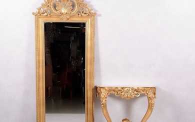 Mirror with console