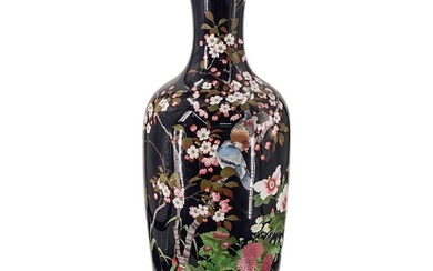 Monumental Japanese Shouldered Cloisonne Vase