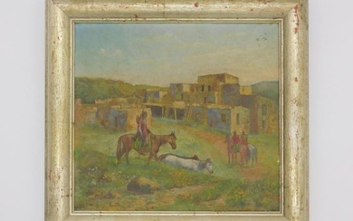 N. Arnold French (late 19th c.) oil painting on