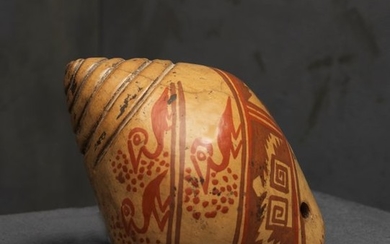 Ocarina en forme de coquillage Il est décoré… Calendrier Art Précolombien - Art d’Asie - Nouvelle… Lot n° 46