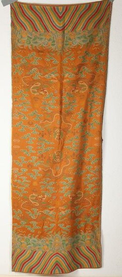 Old/antique Chinese silk cloth, 200 x 71 cm.