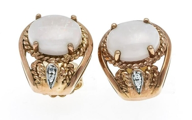 Opal diamond stud earrings RG/