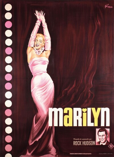 Original 1960s French Marilyn Monroe Film Poster