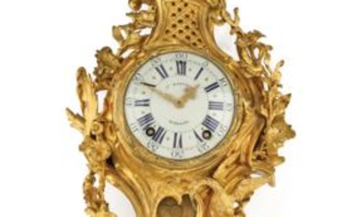 An Ormolu Bronze Cartel Clock “Jn. Baptiste Baillon”
