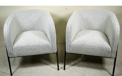 PAIR OF JACOBSEN BOUCLE ACCENT CHAIRS