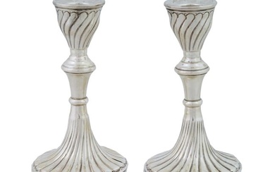 PAIR OF VINTAGE 925 STERLING SILVER CANDLE HOLDERS