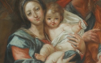 Painter unknown, 18th-19th century: The Mother of God with the Child. Unsigned. Pastel on paper. 61×46 cm.