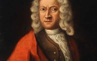 Painter unknown, 18th century: Portrait of Johann Graf Jakob von Warburg, (?-1787). Unsigned. Oil on canvas. 71×56 cm.
